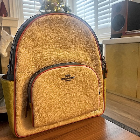 Coach Colorblock Leather Backpack - Picture 1 of 10